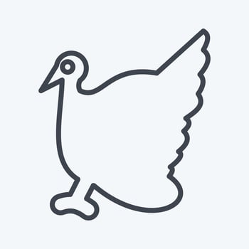 Icon Turkey. related to Domestic Animals symbol. simple design editable. simple illustration vector