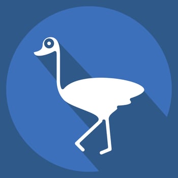 Icon Ostrich. related to Domestic Animals symbol. simple design editable. simple illustration vector