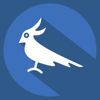 Icon Cockatoo. related to Domestic Animals symbol. simple design editable. simple illustration vector