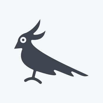 Icon Cockatoo. related to Domestic Animals symbol. simple design editable. simple illustration vector