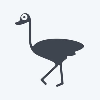 Icon Ostrich. related to Domestic Animals symbol. simple design editable. simple illustration vector