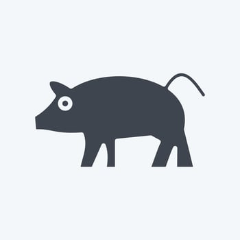 Icon Pig. related to Domestic Animals symbol. simple design editable. simple illustration vector