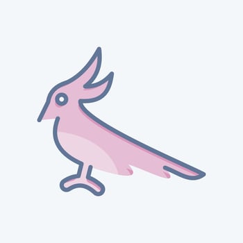 Icon Cockatoo. related to Domestic Animals symbol. simple design editable. simple illustration vector