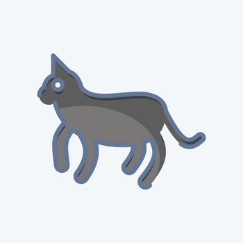 Icon Cat. related to Domestic Animals symbol. simple design editable. simple illustration vector