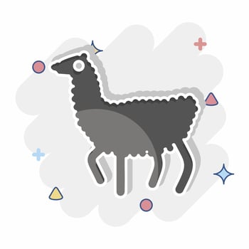 Icon Llama. related to Domestic Animals symbol. simple design editable. simple illustration vector