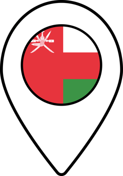 Oman flag map pin navigation icon. png