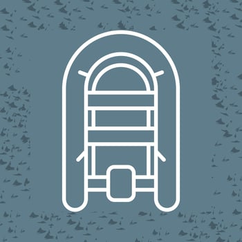 Inflatable Boat Vector Icon