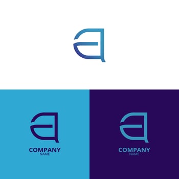 A simple and elegant Letter A logo, with beautiful light blue and bluish purple gradient colors. suitable for strengthening your business identity vector
