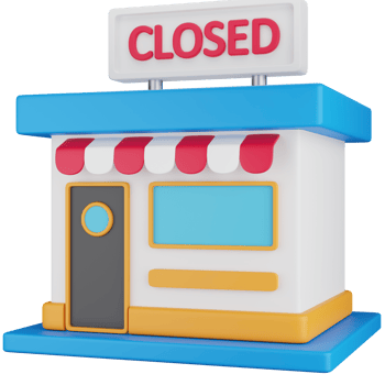 3D Icon Illustration Closed Store png