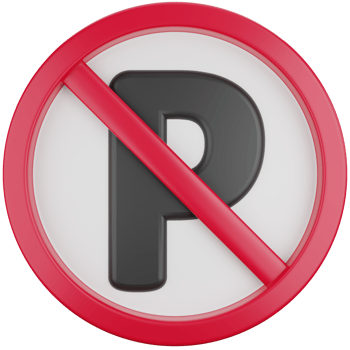 3D Icon Illustration No Parking Sign png