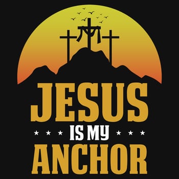 Faith god or jesus typographic graphics tshirt design vector