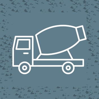 Cement Mixer Truck Vector Icon