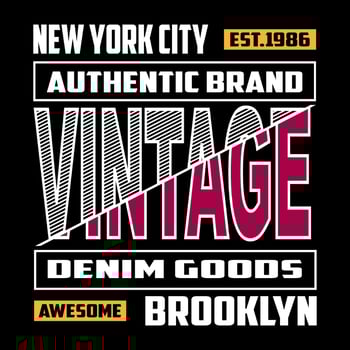 vintage text logo vector design