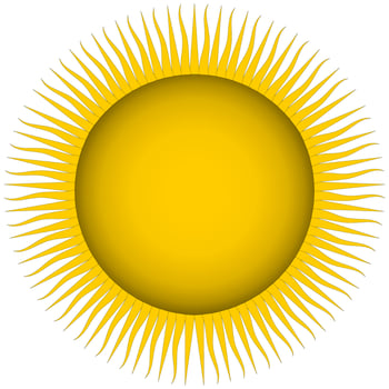 Sun icon. Vector illustration