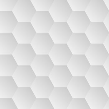 Seamless hexagons white wall texture vector