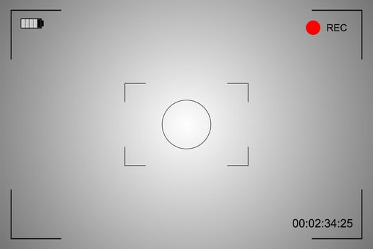 Modern camera focusing screen vector