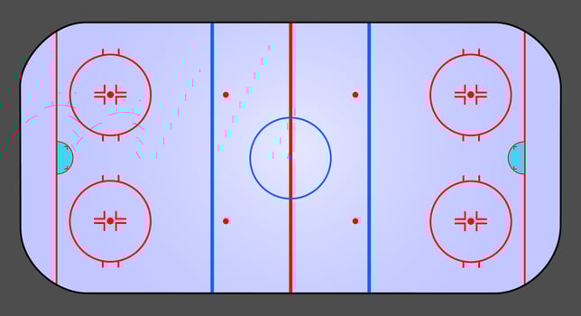 Vector ice hockey rink isolated
