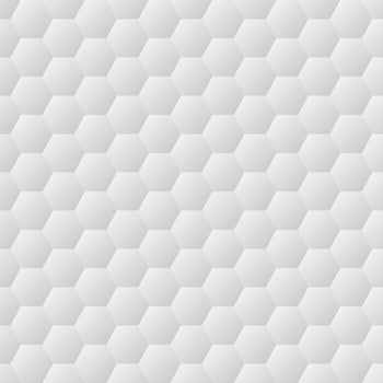 Seamless hexagons white wall texture vector