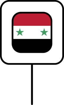 Syria flag square pin icon. png