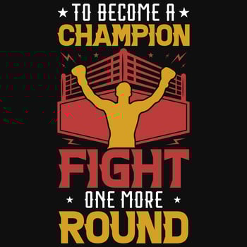 Boxing or fighting graphics tshirt design vector