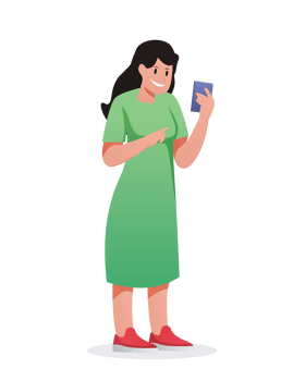 woman using smartphone isolated illustration png