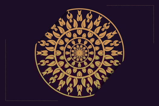 Mandala background with Luxury golden arabesque pattern arabic islamic east style for Wedding card, book cover. vector