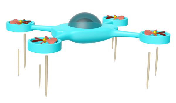 3d drone icon isolated. 3d illustration render png