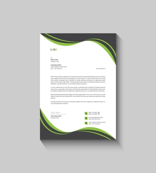 Modern Business Letterhead Template Design vector