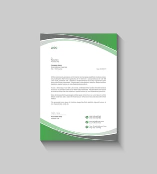Modern Business Letterhead Template Design vector