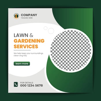 Agriculture and garden service for social media post and banner design vector