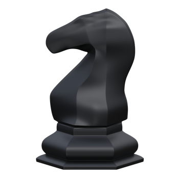 knight 3d render icon illustration with transparent background, chess game png