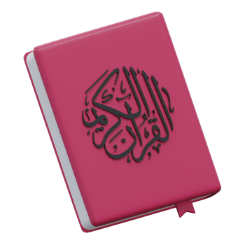 quran book 3d render icon illustration with transparent background, ramadan png