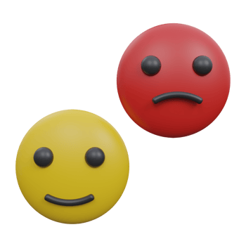 smiley feedback 3d render icon illustration with transparent background png