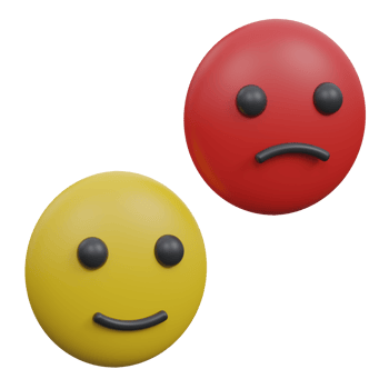 smiley feedback 3d render icon illustration with transparent background png