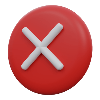 no 3d render icon illustration with transparent background png