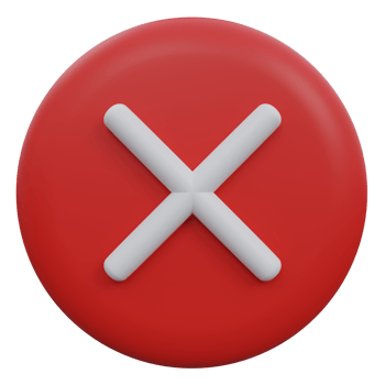 no 3d render icon illustration with transparent background png