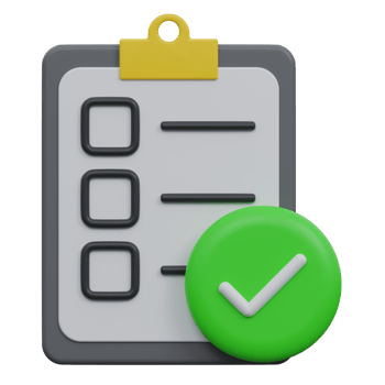 survey form 3d render icon illustration with transparent background png