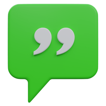 quote 3d render icon illustration with transparent background png