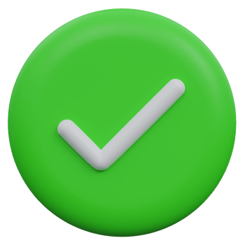 yes 3d render icon illustration with transparent background png