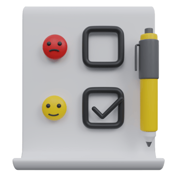 feedback form 3d render icon illustration with transparent background png