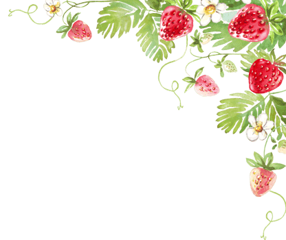 Strawberry frame. Watercolor clipart png
