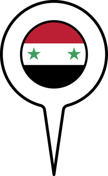 Syria flag Map pointer icon. png