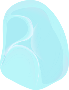 Crystal. Curative Transparent Healing Quartz. Blue Gradient Clear Bright Gem. Magic Stone png