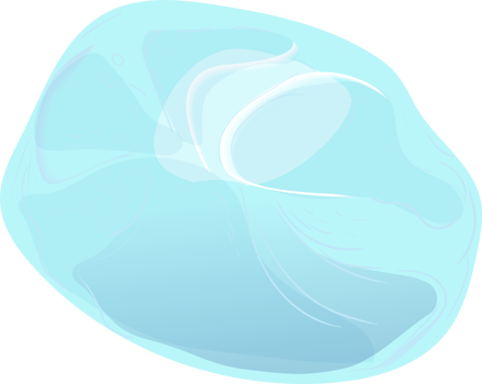 Crystal. Curative Transparent Healing Quartz. Blue Gradient Clear Bright Gem. Magic Stone png