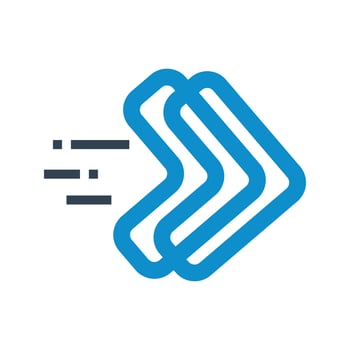blue next fast forward logo and vector icon