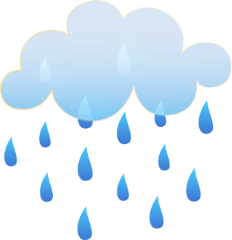 Autumn weather icon. Glassmorphism style symbols for meteo forecast app. Day summer spring season sings. Sun, rain and clouds. PNG illustrations