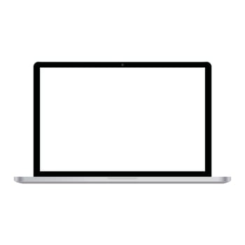 Laptop flat symbol vector. Mockup illustration vector
