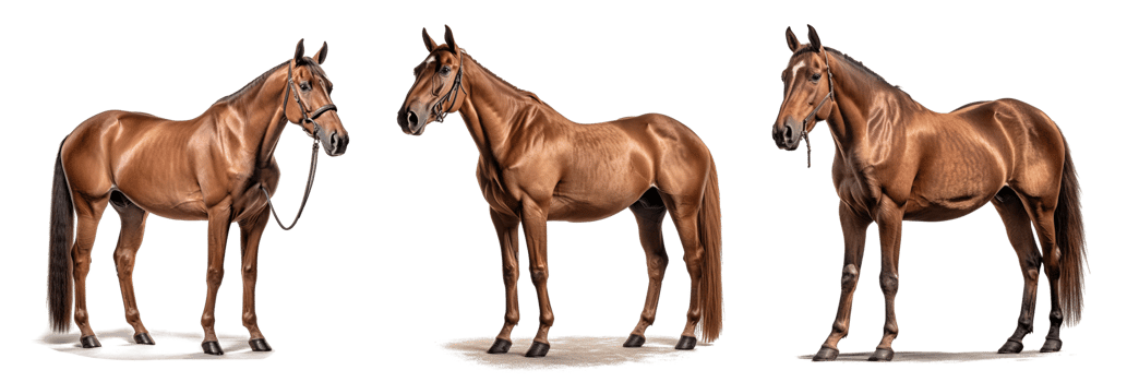 Elegant brown horse on a transparent background for decorating projects. png