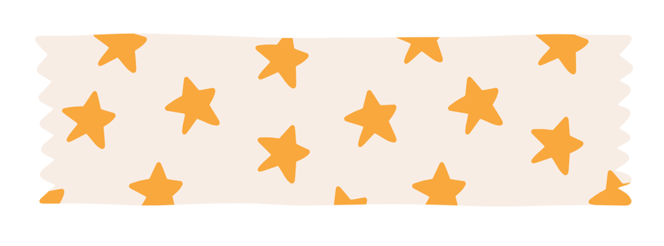 Pieces of Colorful scrapbook Washi Tape strip, label tag, decorative scotch. Printable Stickers with Stars for planner or journal png