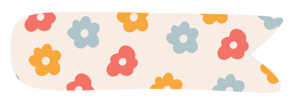 Colorful scrapbook planner Bookmark or label tag. Printable Stickers with Flowers for planner or journal png